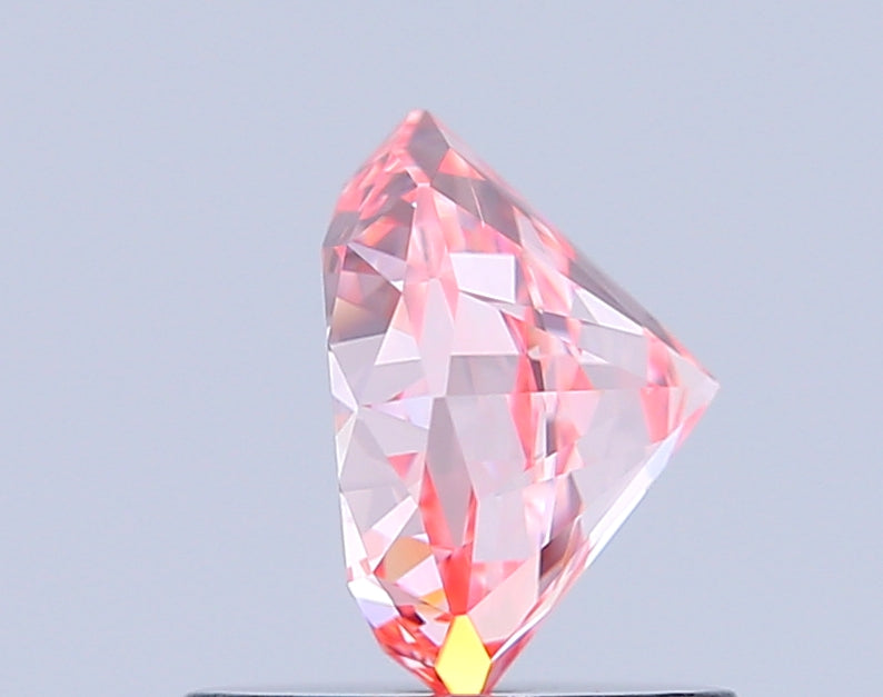 octagonal 1.01 carat fancy vivid pink vs2  ex ex slight