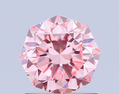 OCTAGONAL 1.01 CARAT FANCY VIVID PINK VS2  EX EX SLIGHT