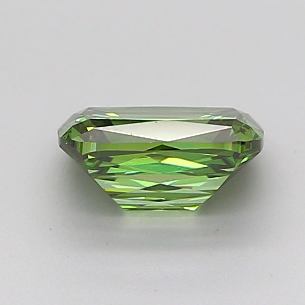 cushion 0.96 carat fancy vivid green vvs2  vg vg none