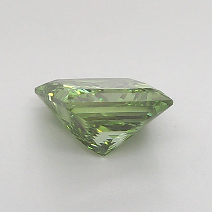 PRINCESS 0.92 CARAT FANCY VIVID GREEN VVS2  VG VG NONE