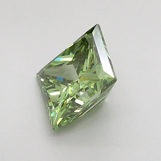 princess 0.92 carat fancy vivid green vvs2  vg vg none