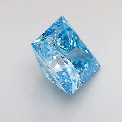 PRINCESS 1.09 CARAT FANCY VIVID BLUE VVS2  VG VG NONE
