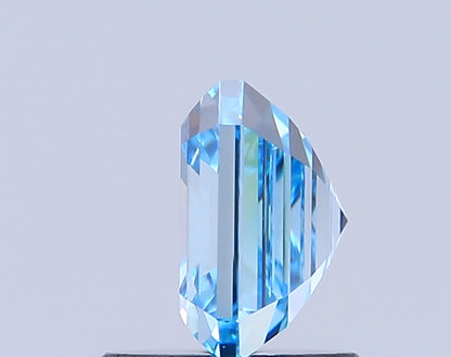 ASSCHER 1.56 CARAT FANCY VIVID BLUE VVS1  VG VG NONE