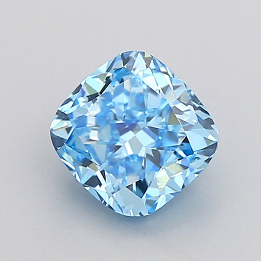 CUSHION 1.05 CARAT FANCY VIVID BLUE VVS2  EX EX NONE