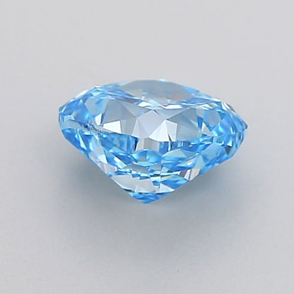 CUSHION 1.05 CARAT FANCY VIVID BLUE VVS2  EX EX NONE