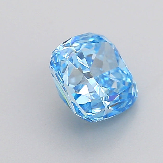 cushion 1.05 carat fancy vivid blue vvs2  ex ex none