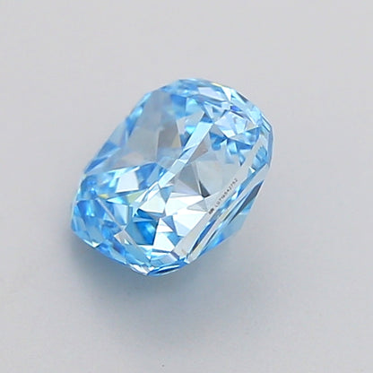 CUSHION 1.05 CARAT FANCY VIVID BLUE VVS2  EX EX NONE