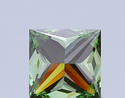 PRINCESS 1.06 CARAT FANCY VIVID GREEN VVS2  VG Good NONE