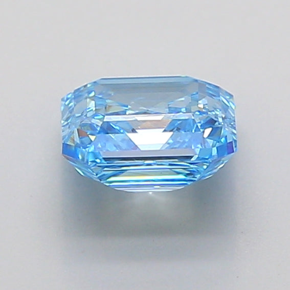 asscher 1.07 carat fancy vivid blue vvs2  vg vg none
