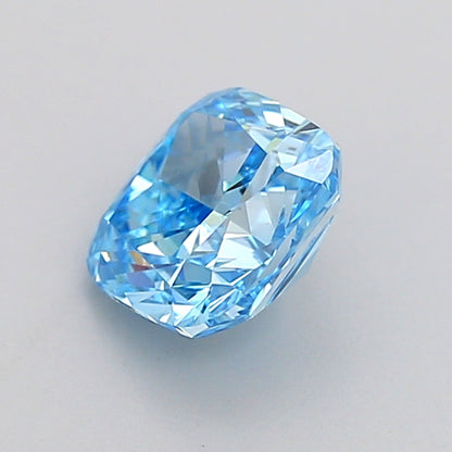 CUSHION 1.03 CARAT FANCY VIVID BLUE VVS2  VG EX NONE