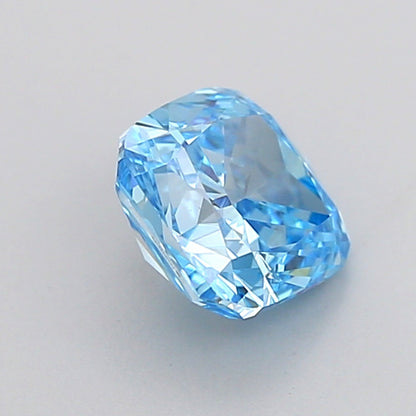 CUSHION 1.03 CARAT FANCY VIVID BLUE VVS2  VG EX NONE