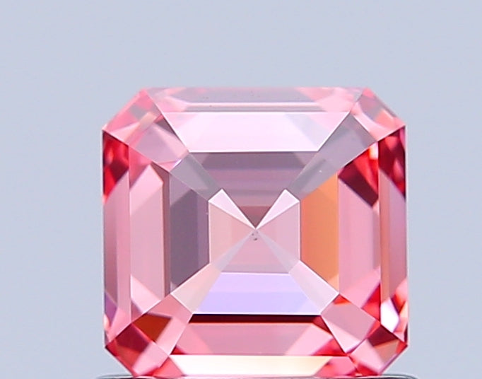 asscher 1.02 carat fancy vivid pink vvs1  ex ex strong