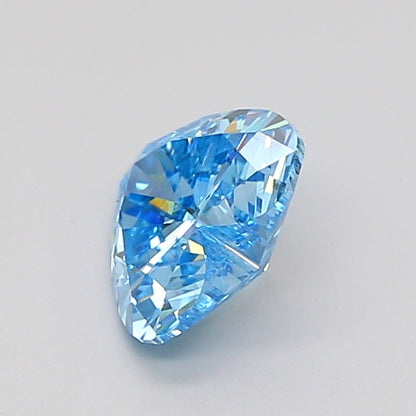 HEART 1.1 CARAT FANCY VIVID BLUE VVS2  VG EX NONE