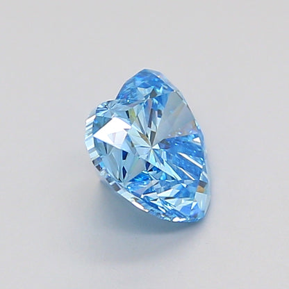 HEART 1.05 CARAT FANCY VIVID BLUE VS1  VG VG NONE