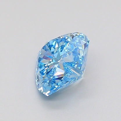 HEART 1.07 CARAT FANCY VIVID BLUE VVS2  VG Good NONE