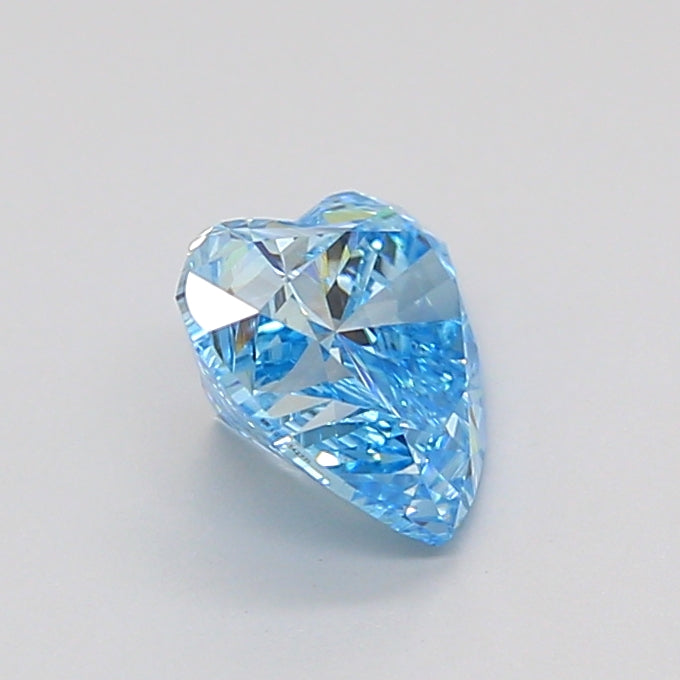heart 1.07 carat fancy vivid blue vvs2  vg good none
