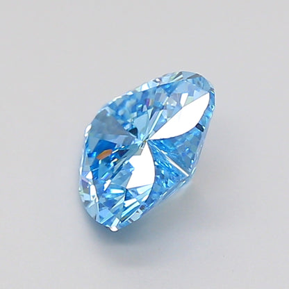 HEART 1.1 CARAT FANCY VIVID BLUE VVS2  VG VG NONE