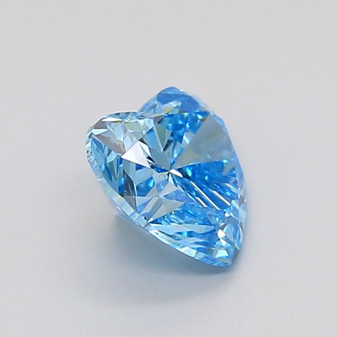 heart 1.1 carat fancy vivid blue vvs2  vg vg none