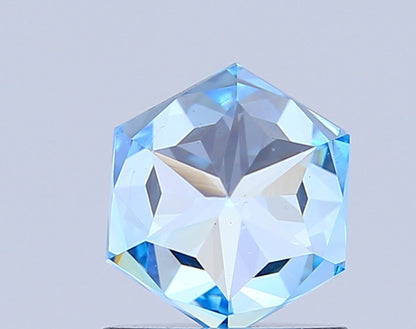 HEXAGONAL 1.01 CARAT FANCY VIVID BLUE VS1  VG VG NONE