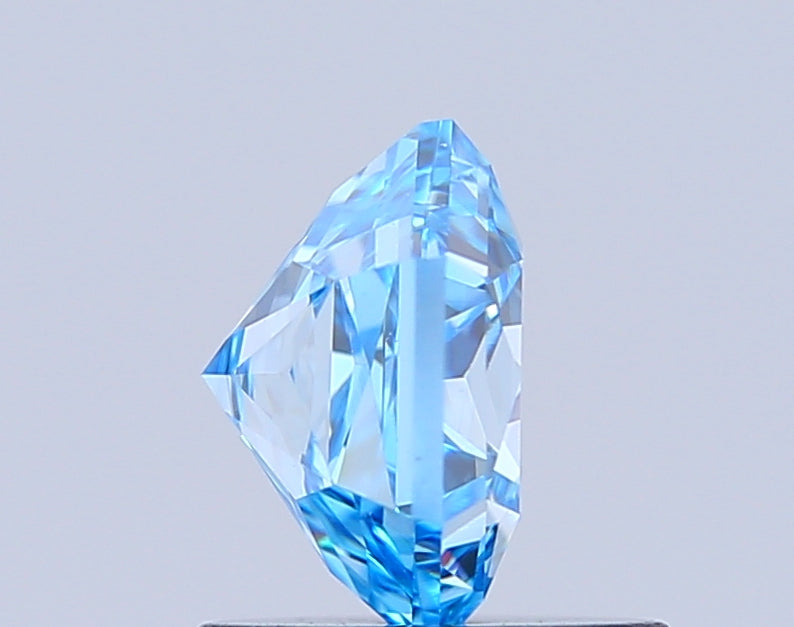 hexagonal 1.01 carat fancy vivid blue vs1  vg vg none