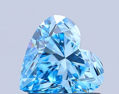 HEART 1.01 CARAT FANCY VIVID BLUE VS1  VG VG NONE
