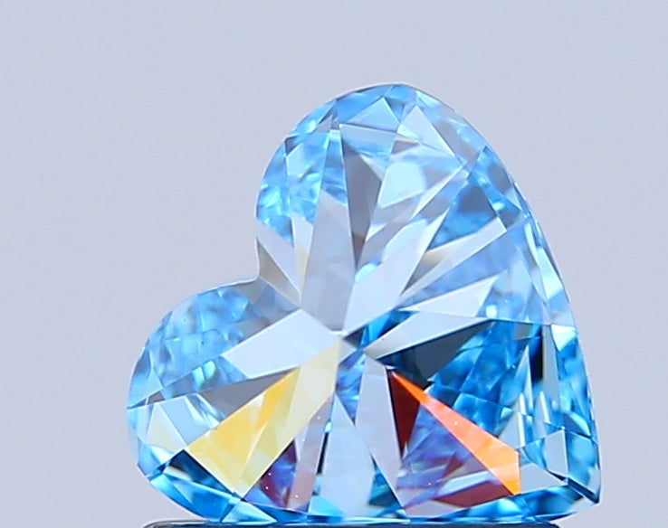 heart 1.01 carat fancy vivid blue vs1  vg vg none
