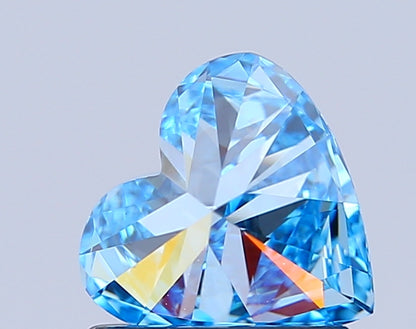 HEART 1.01 CARAT FANCY VIVID BLUE VS1  VG VG NONE