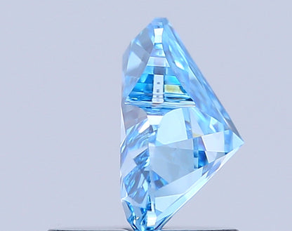 HEART 1 CARAT FANCY VIVID BLUE VVS2  VG Good NONE
