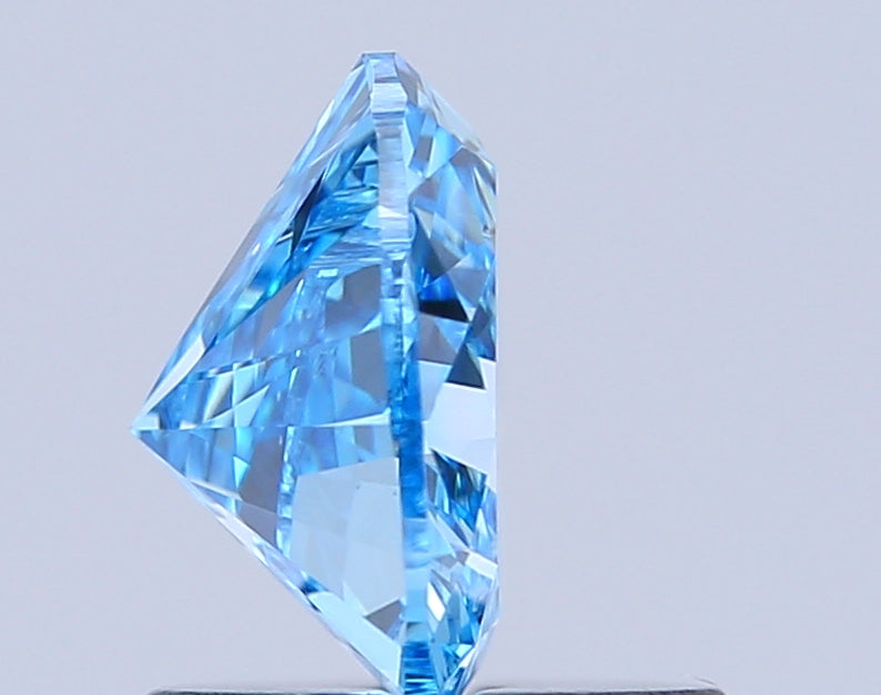 heart 1 carat fancy vivid blue vvs2  vg good none