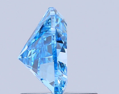 HEART 1 CARAT FANCY VIVID BLUE VVS2  VG Good NONE