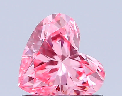HEART 0.76 CARAT FANCY VIVID PINK VVS2  VG VG STRONG