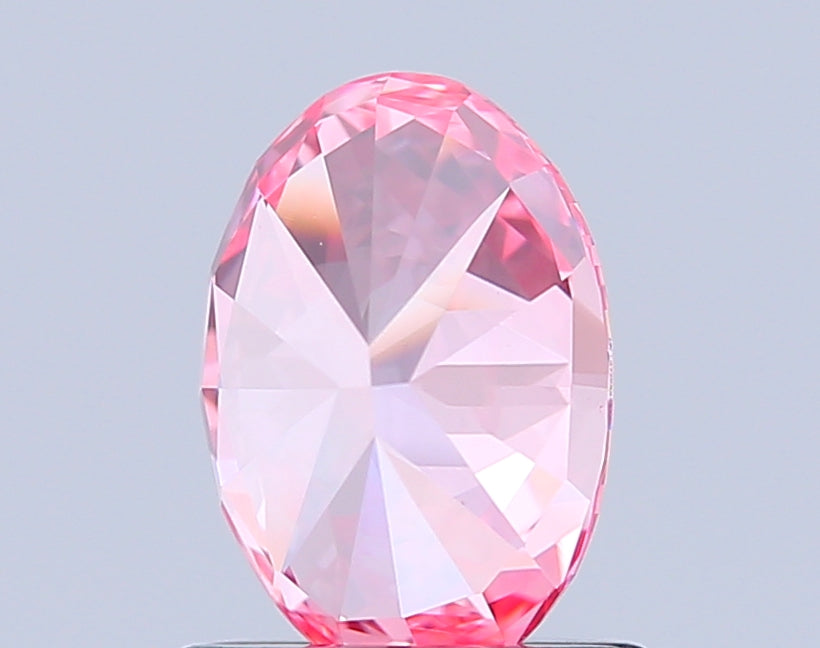 oval 1.02 carat fancy vivid pink vs1  vg vg strong