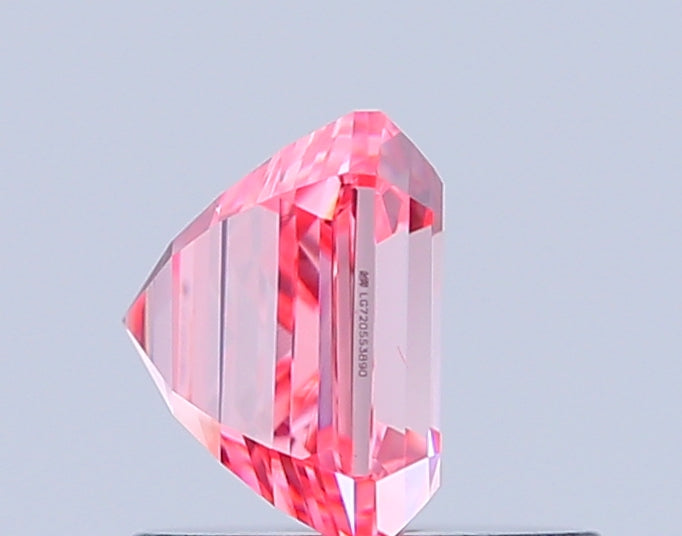 asscher 1.08 carat fancy vivid pink vs1  ex vg strong