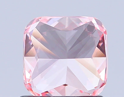 CUSHION 1.06 CARAT FANCY VIVID PINK VS1  EX VG STRONG