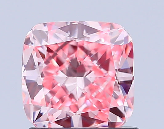 CUSHION 1.06 CARAT FANCY VIVID PINK VS1  EX VG STRONG