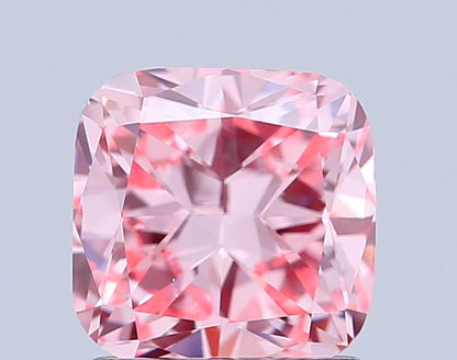 CUSHION 1.53 CARAT FANCY VIVID PINK VVS2  EX VG STRONG