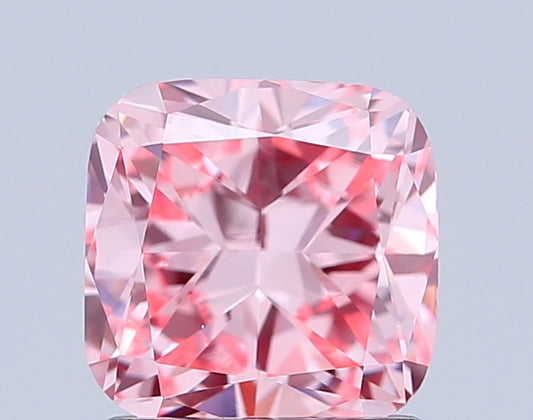 CUSHION 1.53 CARAT FANCY VIVID PINK VVS2  EX VG STRONG