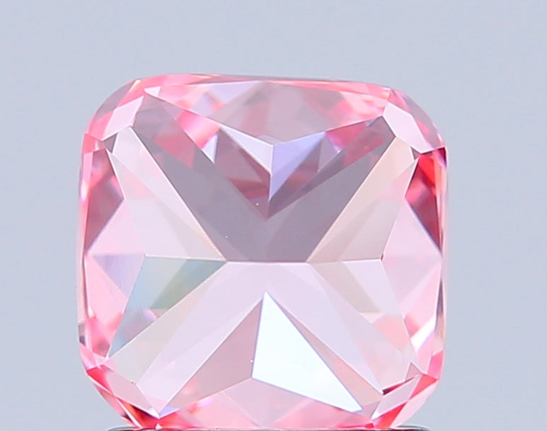 cushion 1.53 carat fancy vivid pink vs2  vg vg strong