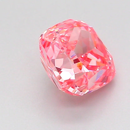 CUSHION 1.57 CARAT FANCY VIVID PINK VVS2  VG VG STRONG