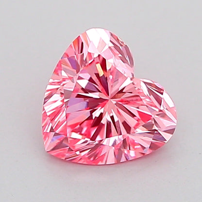 HEART 1.07 CARAT FANCY VIVID PINK VS1  VG VG STRONG