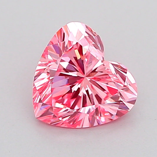 HEART 1.07 CARAT FANCY VIVID PINK VS1  VG VG STRONG