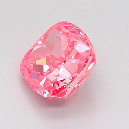 CUSHION 1.07 CARAT FANCY VIVID PINK VVS2  VG VG STRONG