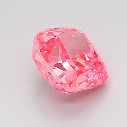 CUSHION 1.07 CARAT FANCY VIVID PINK VVS2  VG VG STRONG