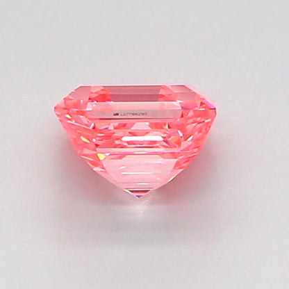 ASSCHER 1.01 CARAT FANCY VIVID PINK VS2  VG G STRONG