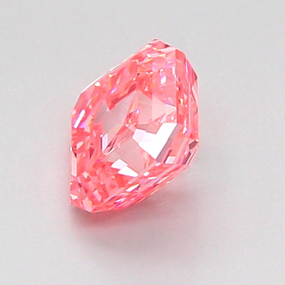 ASSCHER 1.01 CARAT FANCY VIVID PINK VS2  VG G STRONG