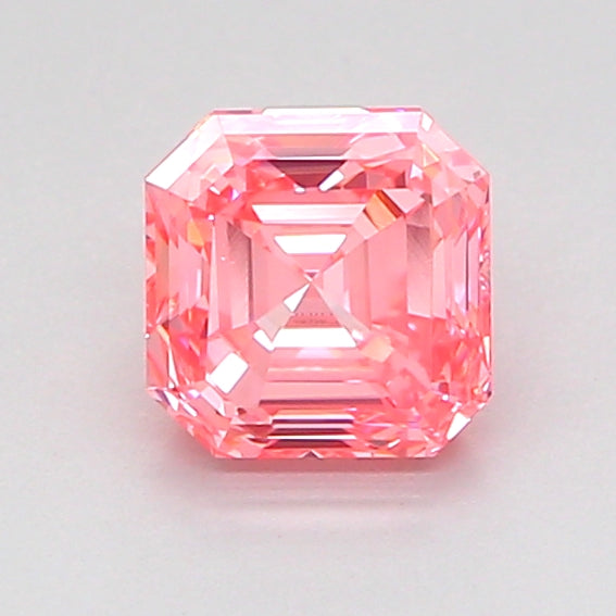 asscher 1.01 carat fancy vivid pink vs2  vg g strong