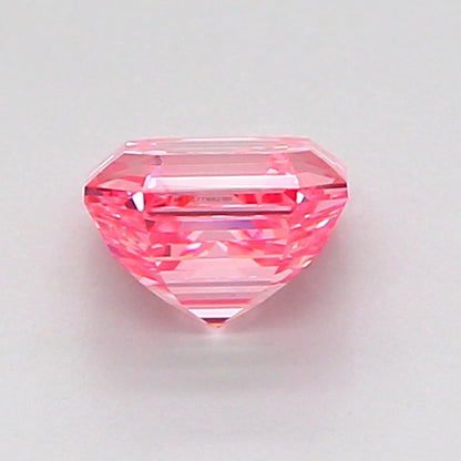 ASSCHER 1.01 CARAT FANCY VIVID PINK VS2  VG VG STRONG