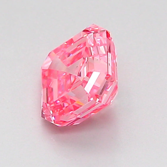 asscher 1.01 carat fancy vivid pink vs2  vg vg strong