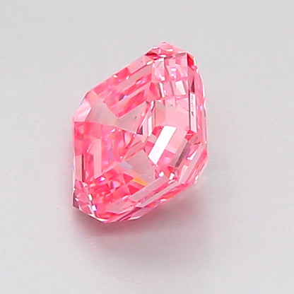 ASSCHER 1.01 CARAT FANCY VIVID PINK VS2  VG VG STRONG
