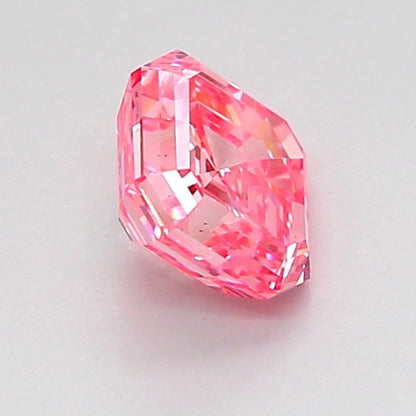 ASSCHER 1.01 CARAT FANCY VIVID PINK VS2  VG VG STRONG